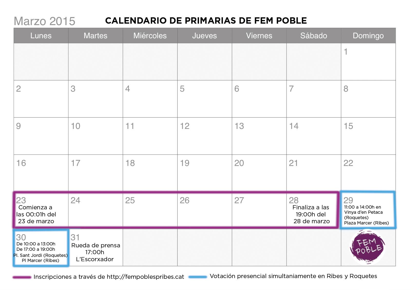 Calendari de primàries